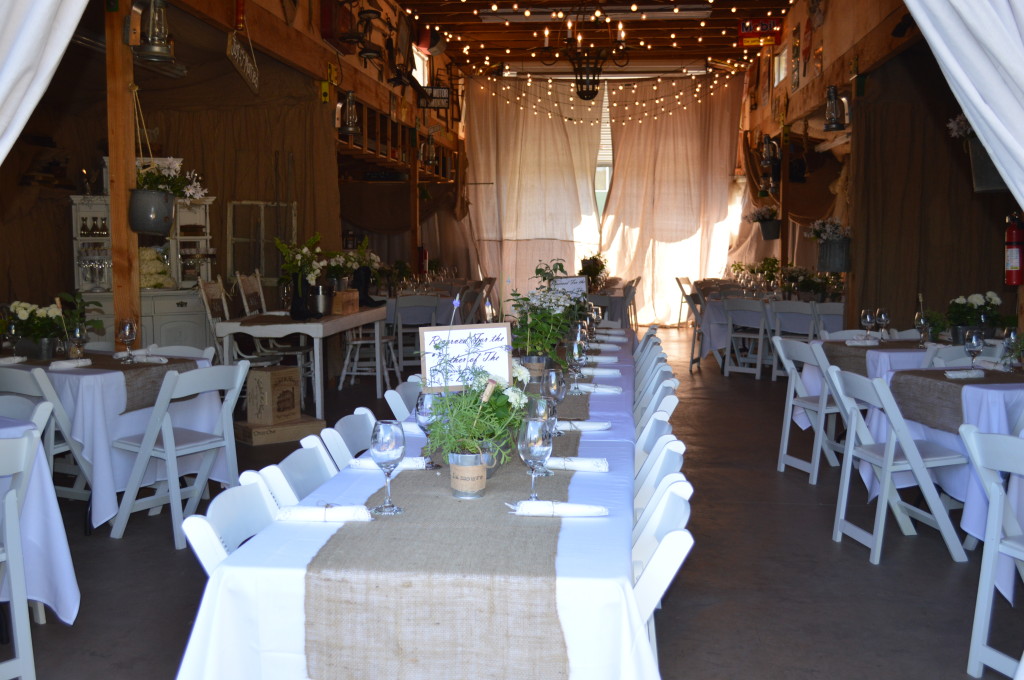 Wedding Reception in Barn